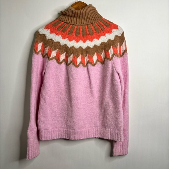 J. Crew Supersoft Fair Isle Turtleneck size Medium - Picture 9 of 12